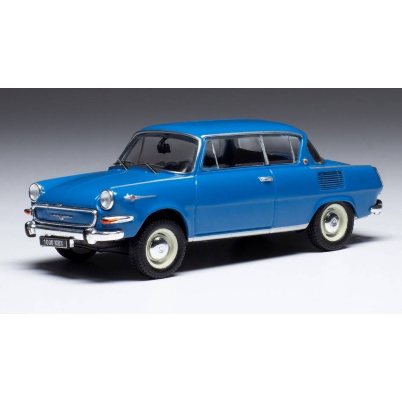 SCALE MODEL COMPATIBLE WITH SKODA 1000 MBX 1966 BLUE 1:43 IXO MODEL CLC432