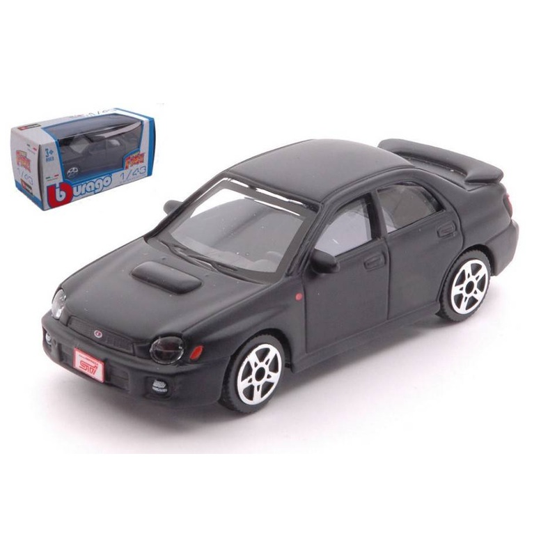 SCALE MODEL COMPATIBLE WITH SUBARU IMPREZA MATT BLACK 1:43 BURAGO BU30109B