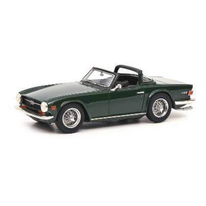 SCALE MODEL COMPATIBLE WITH TRIUMPH TR6 GREEN W/HARD TOP OPEN 1:43 SCHUCO SH9130