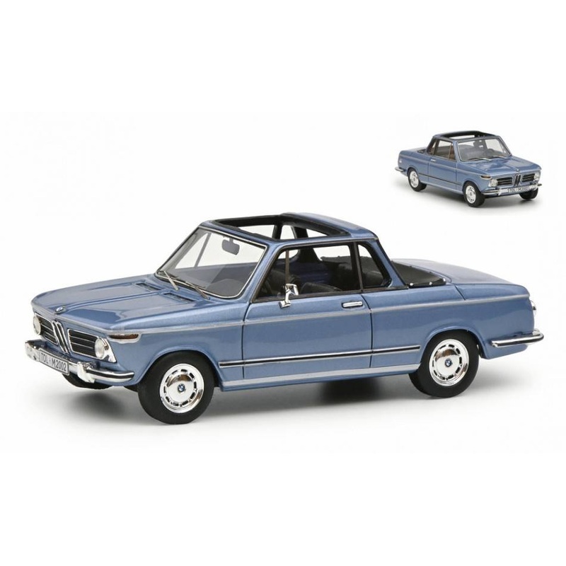 SCALE MODEL COMPATIBLE WITH BMW 2002 CABRIO BLUE 1:43 SCHUCO SH09181