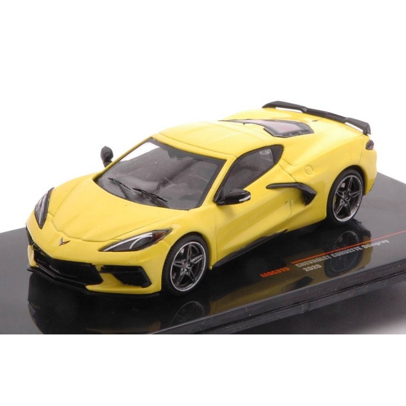 SCALE MODEL COMPATIBLE WITH CHEVROLET CORVETTE C8 2020 YELLOW 1:43 IXO MODEL MOC315