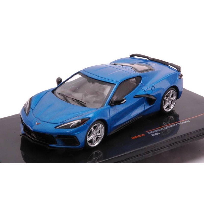 SCALE MODEL COMPATIBLE WITH CHEVROLET CORVETTE (C8) STINGRAY 2020 MET.BLUE 1:43 IXO MODEL MOC316