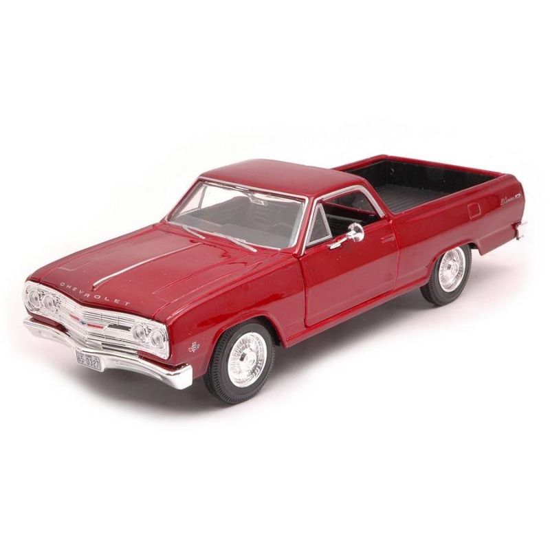SCALE MODEL COMPATIBLE WITH CHEVROLET EL CAMINO 1965 METALLIC RED 1:25 MAISTO MI31977R