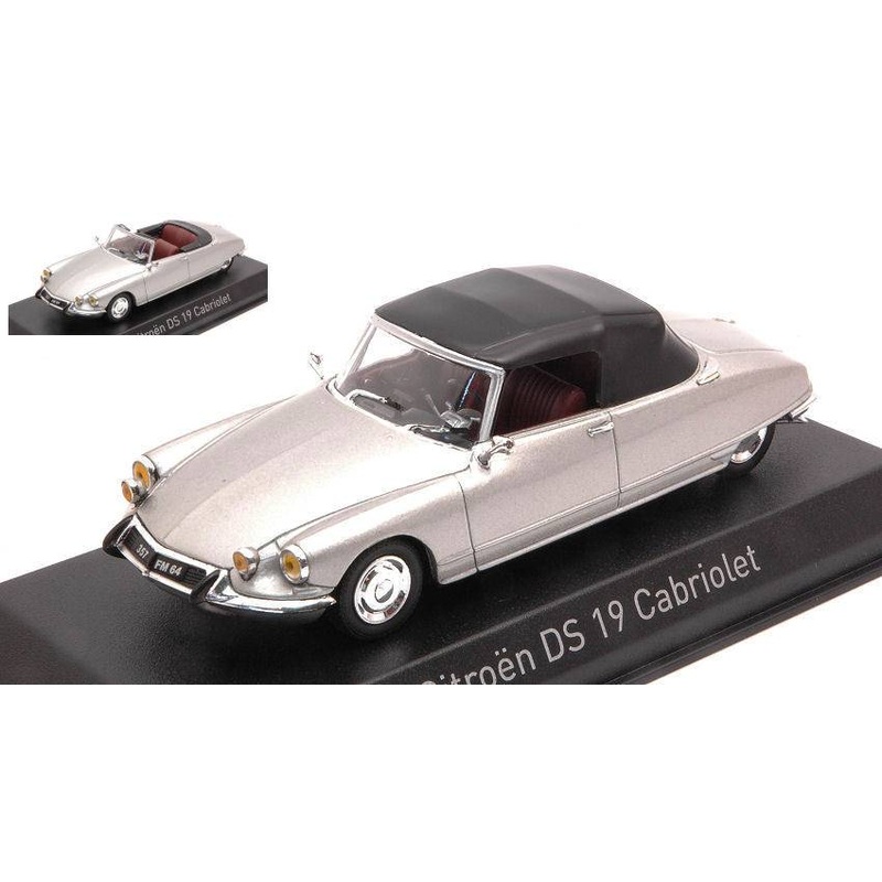SCALE MODEL COMPATIBLE WITH CITROEN DS 19 CABRIOLET 1965 PEARL GRAY 1:43 NOREV NV157084