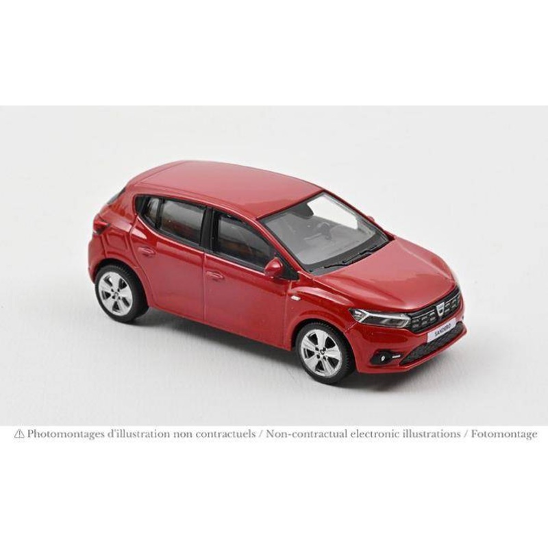 SCALE MODEL COMPATIBLE WITH DACIA SANDERO 2021 FUSION RED 1:43 NOREV NV509021