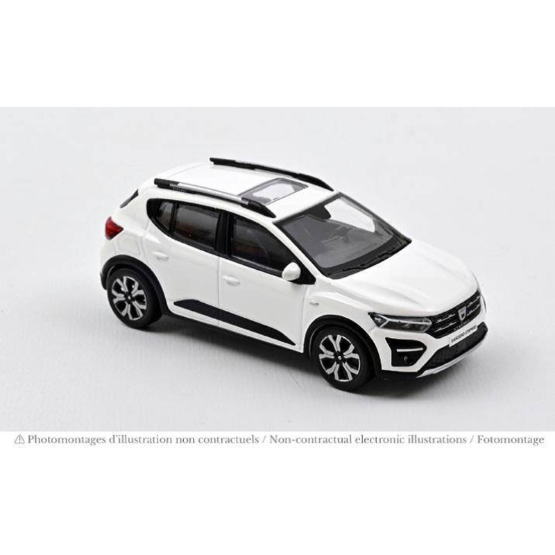 SCALE MODEL COMPATIBLE WITH DACIA SANDERO STEPWAY 2021 WHITE 1:43 NOREV NV509031