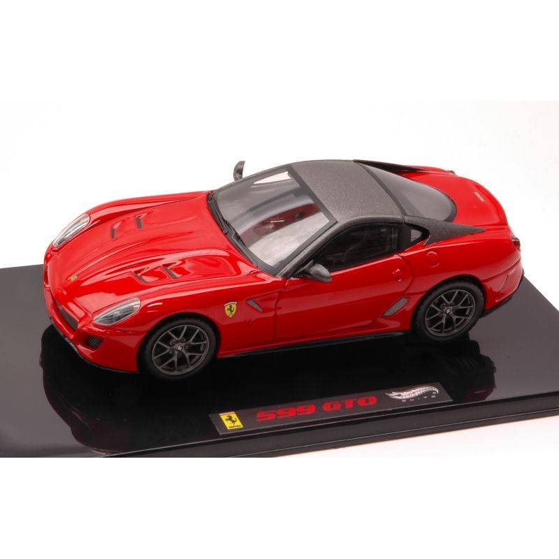 SCALE MODEL COMPATIBLE WITH FERRARI 599 GTO RED 1:43 HOT WHEELS HWT6267