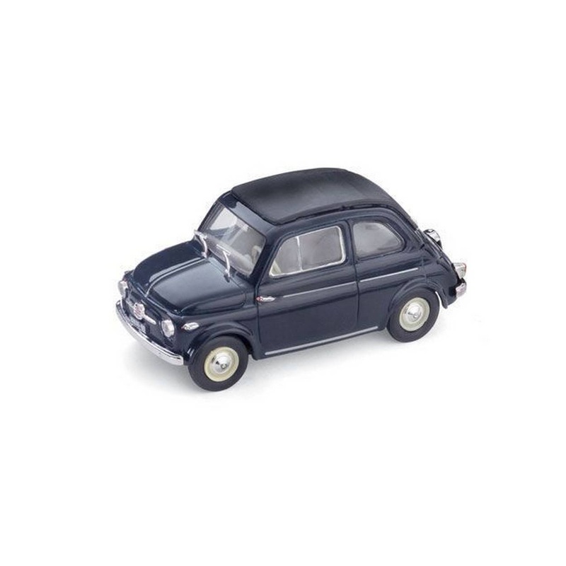 SCALE MODEL COMPATIBLE WITH FIAT 500 CLOSED 1957 DARK BLUE 1:43 BRUMM BM0343-06