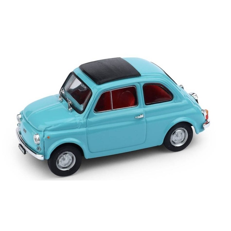 SCALE MODEL COMPATIBLE WITH FIAT 500R 1972-75 CLOSED TURQUOISE BUTTERFLY 1:43 BRUMM BM0475-07