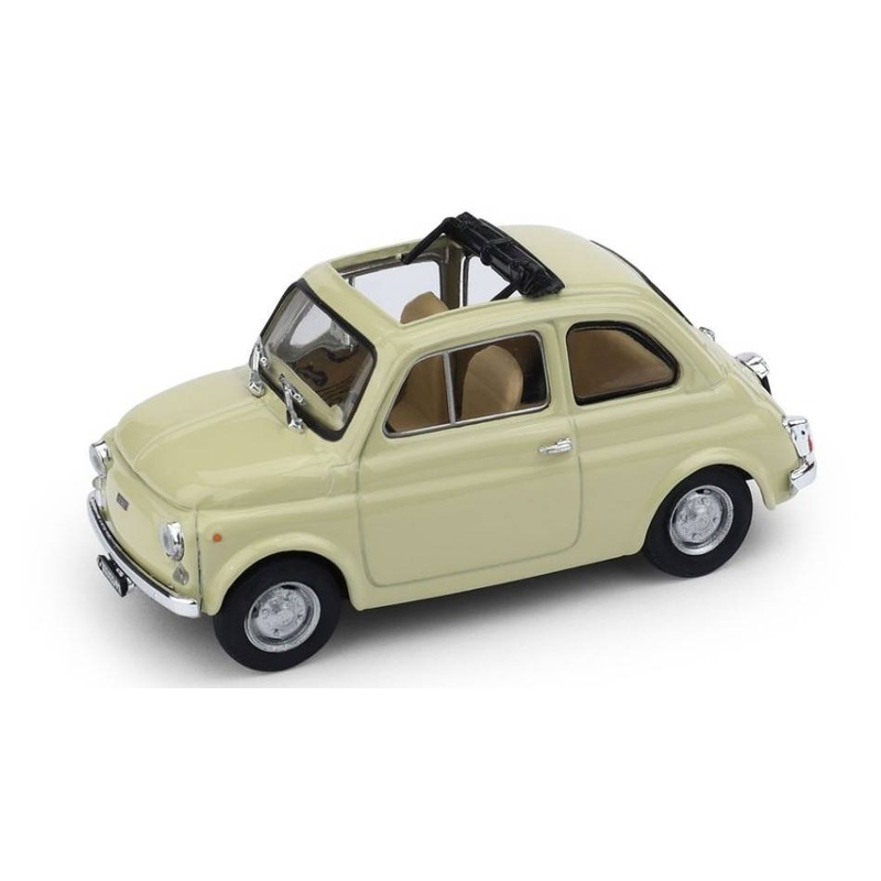 SCALE MODEL COMPATIBLE WITH FIAT 500R 1972-75 OPEN ANTIQUE IVORY 1:43 BRUMM BM0474-03