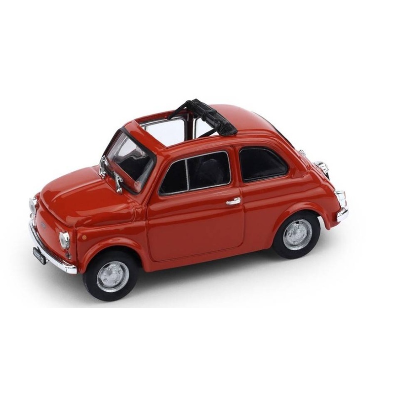 SCALE MODEL COMPATIBLE WITH FIAT 500R 1972-75 OPEN CORAL RED 1:43 BRUMM BM0474-01