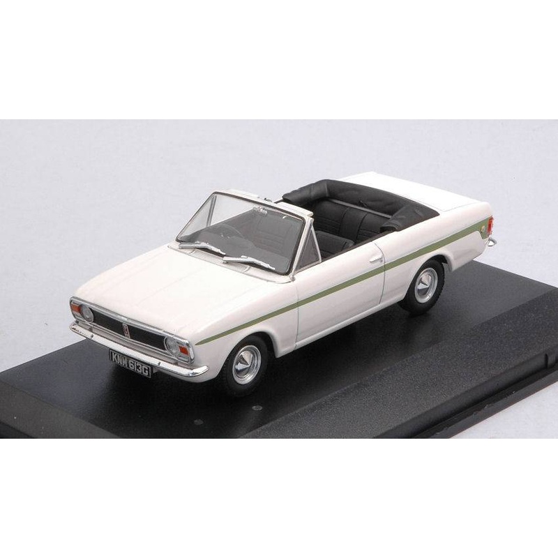 SCALE MODEL COMPATIBLE WITH FORD CORTINA MKII CRAYFORD CONVERTIBLE WHITE/GREEN 1:43 OXFORD OXF43CCC002