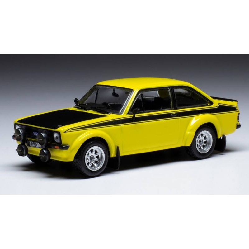 SCALE MODEL COMPATIBLE WITH FORD ESCORT MK II RS 1800 1976 YELLOW/BLACK 1:43 IXO MODEL CLC450