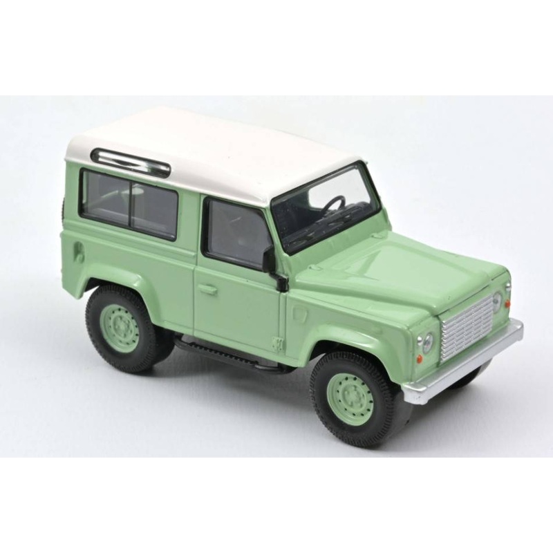 SCALE MODEL COMPATIBLE WITH LAND ROVER DEFENDER 1995 GREEN & WHITE 1:43 NOREV NV845106