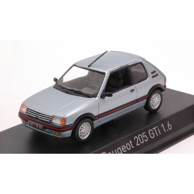 SCALE MODEL COMPATIBLE WITH PEUGEOT 205 GTI 1.6 1988 TOPAZE BLUE 1:43 NOREV NV471723