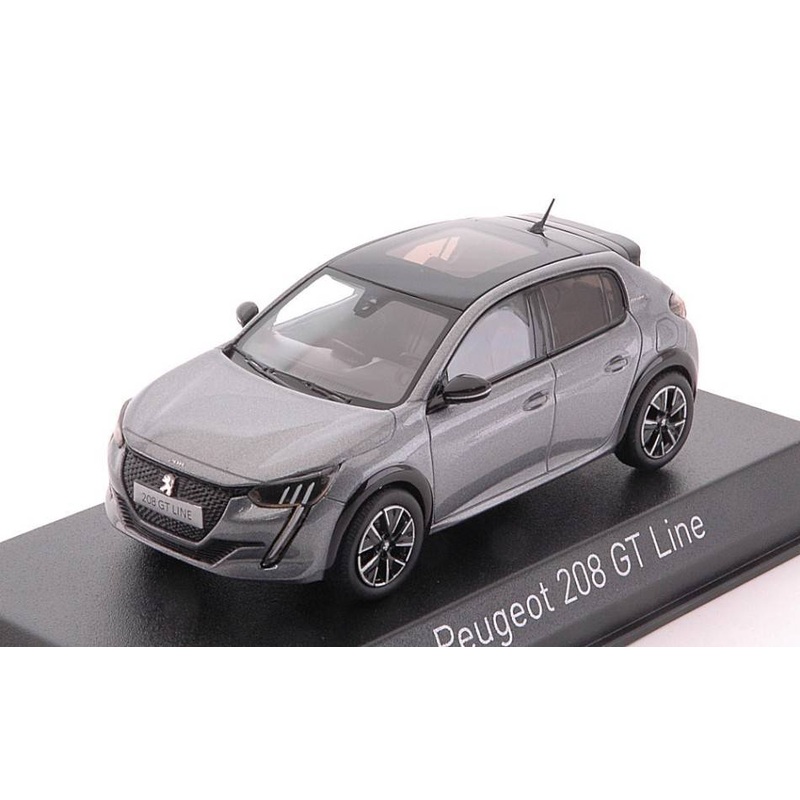 SCALE MODEL COMPATIBLE WITH PEUGEOT 208 GT LINE 2019 GRAY 1:43 NOREV NV472834