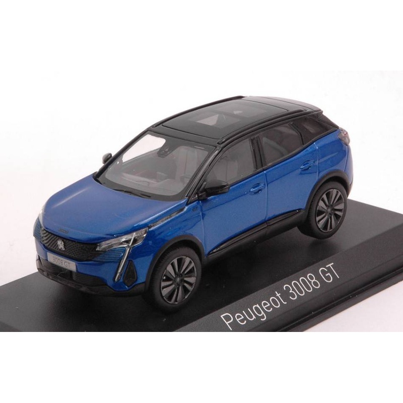 SCALE MODEL COMPATIBLE WITH PEUGEOT 3008 GT BLACK PACK 2021 VERTIGO BLUE 1:43 NOREV NV473919