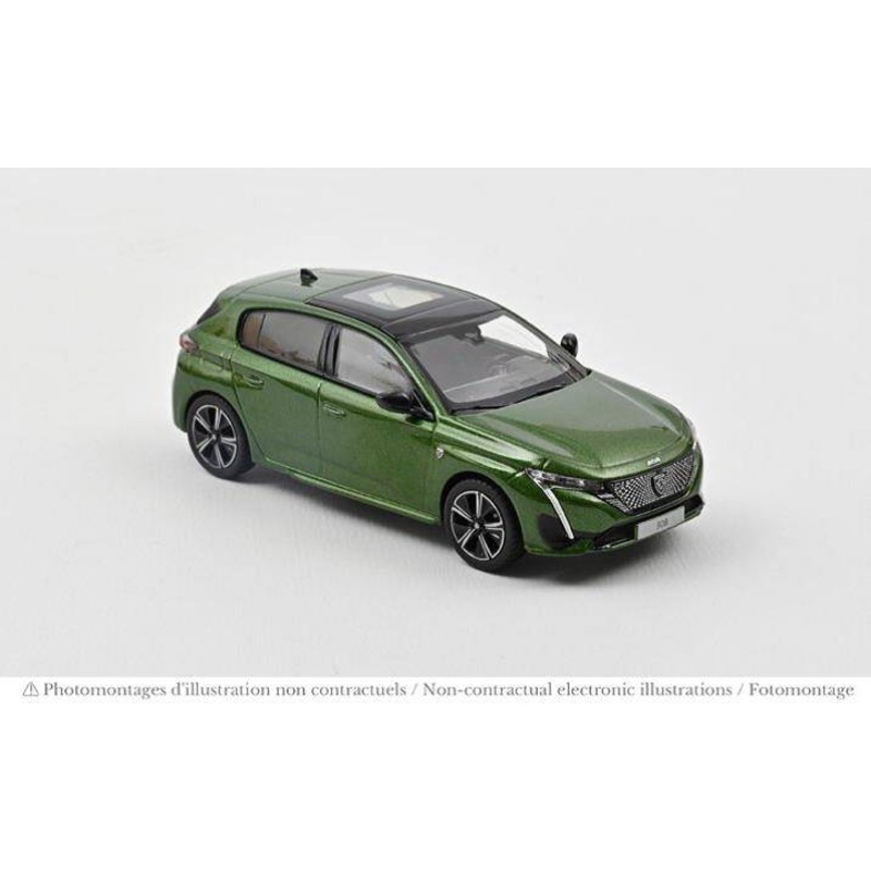 SCALE MODEL COMPATIBLE WITH PEUGEOT 308 GT 2021 GREEN 1:43 NOREV NV473930