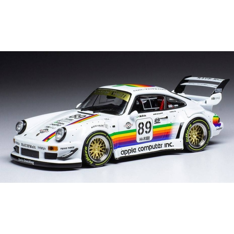 SCALE MODEL COMPATIBLE WITH PORSCHE RWB 930 N.89 APPKE COMPUTERS INC.BASED ON 911 (930) 1:43 IXO MODEL MOC318