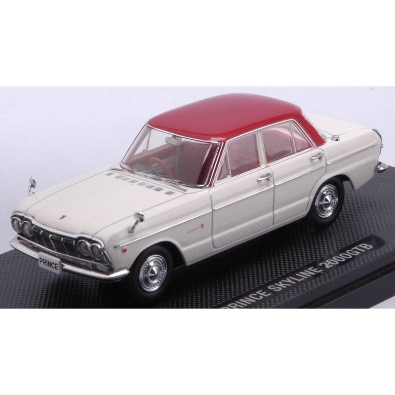 SCALE MODEL COMPATIBLE WITH PRINCE SKYLINE 2000GTB IVORY/BORDEAUX 1:43 EBBRO EB44238