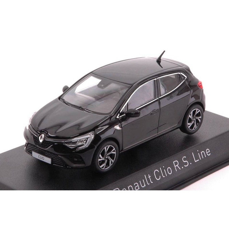 SCALE MODEL COMPATIBLE WITH RENAULT CLIO RS LINE 2019 BLACK 1:43 NOREV NV517584