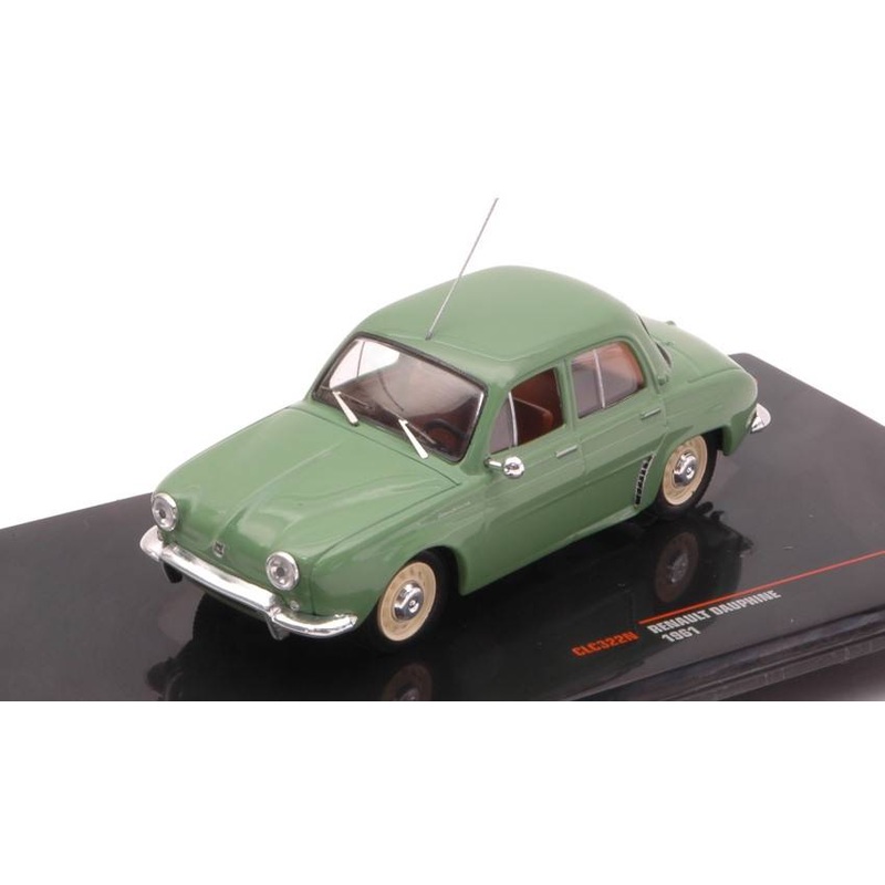 SCALE MODEL COMPATIBLE WITH RENAULT DAUPHINE 1961 GREEN 1:43 IXO MODEL CLC322N