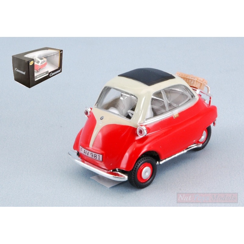 SCALE MODEL COMPATIBLE WITH BMW ISETTA 250 RED/CREAM 1:43 CARARAMA CA4-12350