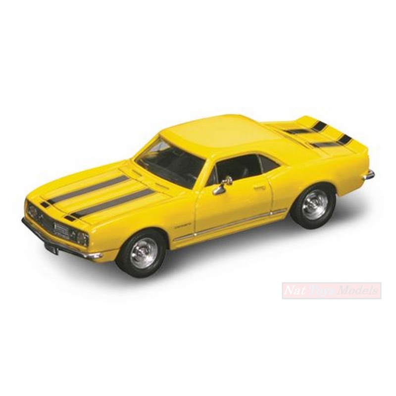 SCALE MODEL COMPATIBLE WITH CHEVROLET CAMARO Z 28 1967 YELLOW W/BLACK STRIPES 1:43 YAT MING YM94216Y