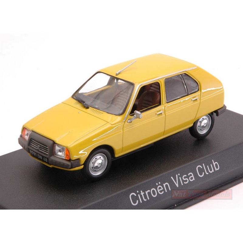 SCALE MODEL COMPATIBLE WITH CITROEN VISA CLUB 1979 MIMOSA YELLOW 1:43 NOREV NV150940