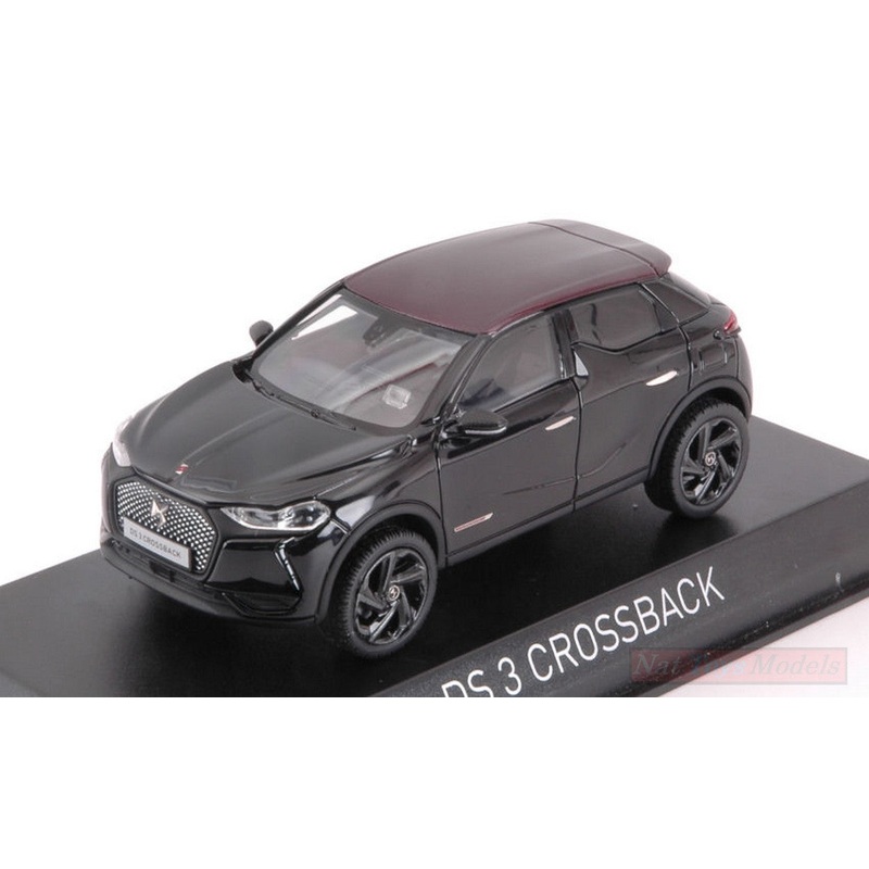 SCALE MODEL COMPATIBLE WITH DS 3 CROSSBACK "LA PREMIERE" 2019 BLACK & RED ROOF 1:43 NOREV NV170020