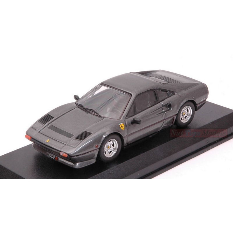 SCALE MODEL COMPATIBLE WITH FERRARI 208 GTB TURBO 1980 METAL GRAY 1:43 BEST MODEL BT9682