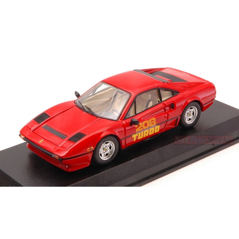 SCALE MODEL COMPATIBLE WITH FERRARI 208 GTB TURBO 1980 RED 1:43 BEST MODEL BT9678