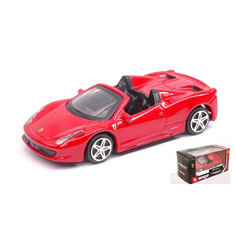 SCALE MODEL COMPATIBLE WITH FERRARI 458 SPIDER RED 1:43 BURAGO BU31134R