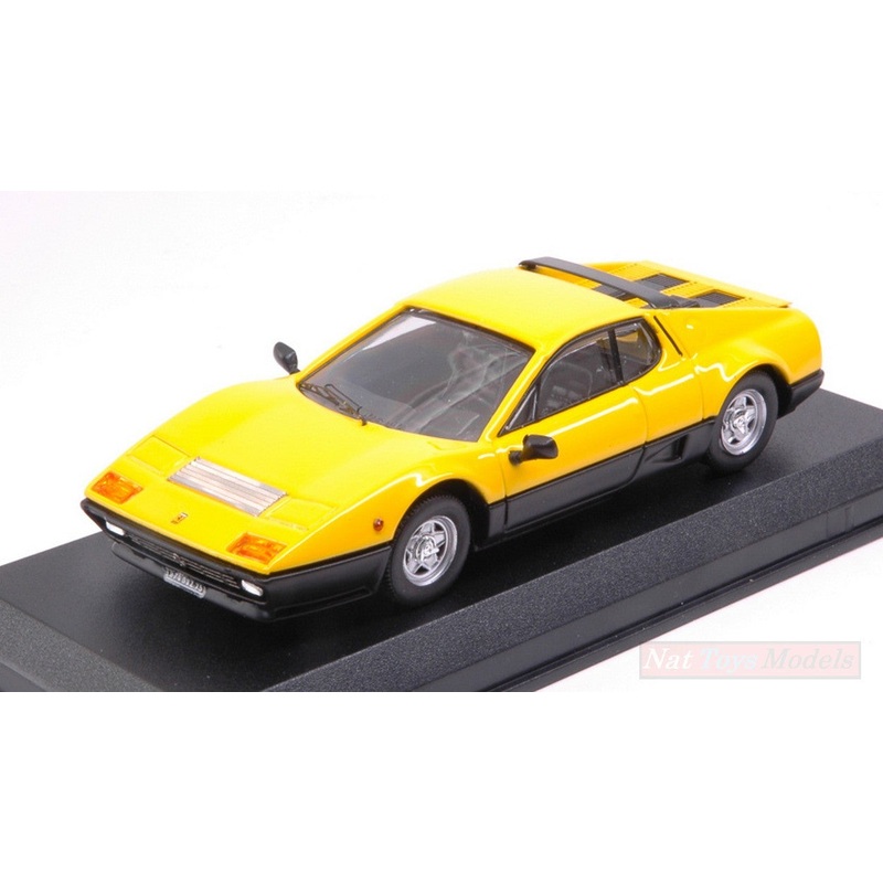 SCALE MODEL COMPATIBLE WITH FERRARI 512 BB 1976 BICOLOR YELLOW AND BLACK 1:43 BEST MODEL BT9723