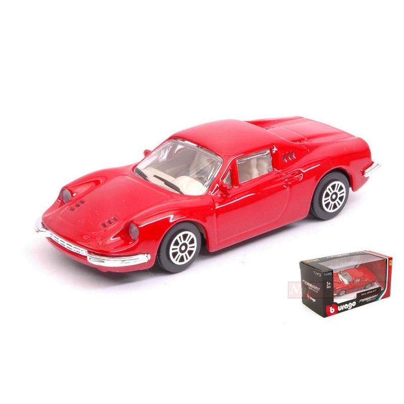 SCALE MODEL COMPATIBLE WITH FERRARI DINO 246 GT RED 1:43 BURAGO BU31105R
