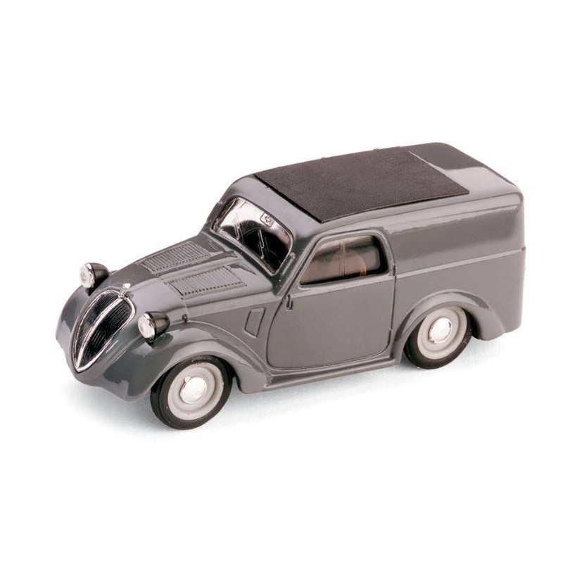 SCALE MODEL COMPATIBLE WITH FIAT 500 B 1946 GRAY VAN 1:43 BRUMM BM0050