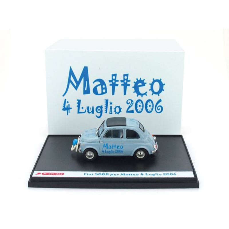 SCALE MODEL COMPATIBLE WITH FIAT 500 D 1960 MATTEO 1:43 BRUMM BMS0701