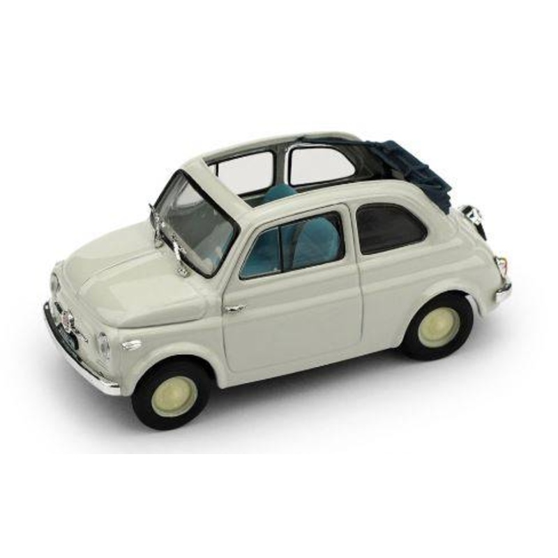 SCALE MODEL COMPATIBLE WITH FIAT 500 ECONOMIC OPEN 1957 LIGHT GRAY 1:43 BRUMM BM0340-01