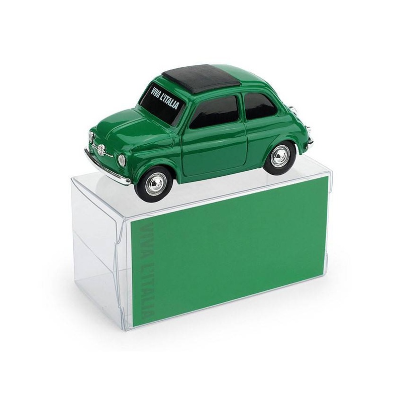 SCALE MODEL COMPATIBLE WITH FIAT 500 GREEN ITALIAN FLAG 1:43 BRUMM BMBR018