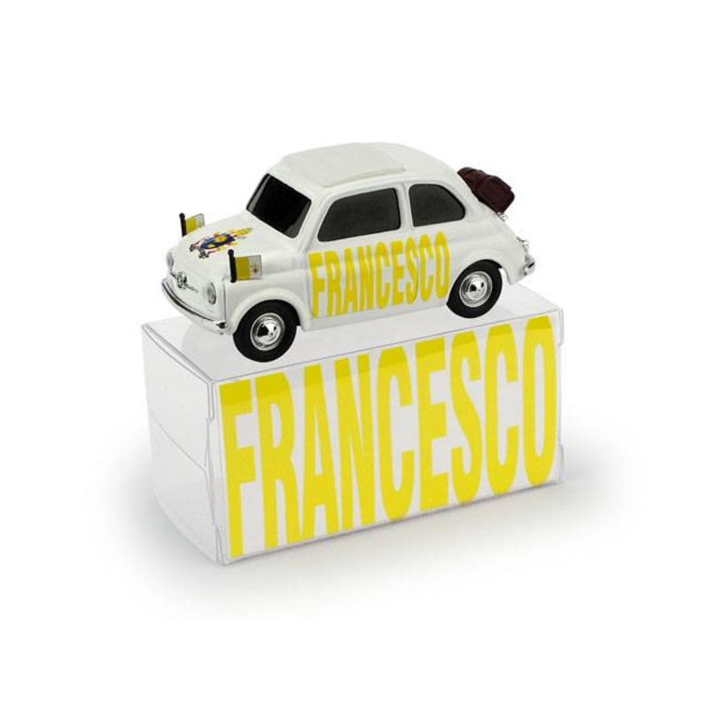 SCALE MODEL COMPATIBLE WITH FIAT 500 HABEMUS PAPAM FRANCESCO VIAGGI APOSTOLIC ED.LIM.250 PCS 1:43 BRUMM BMBR028B