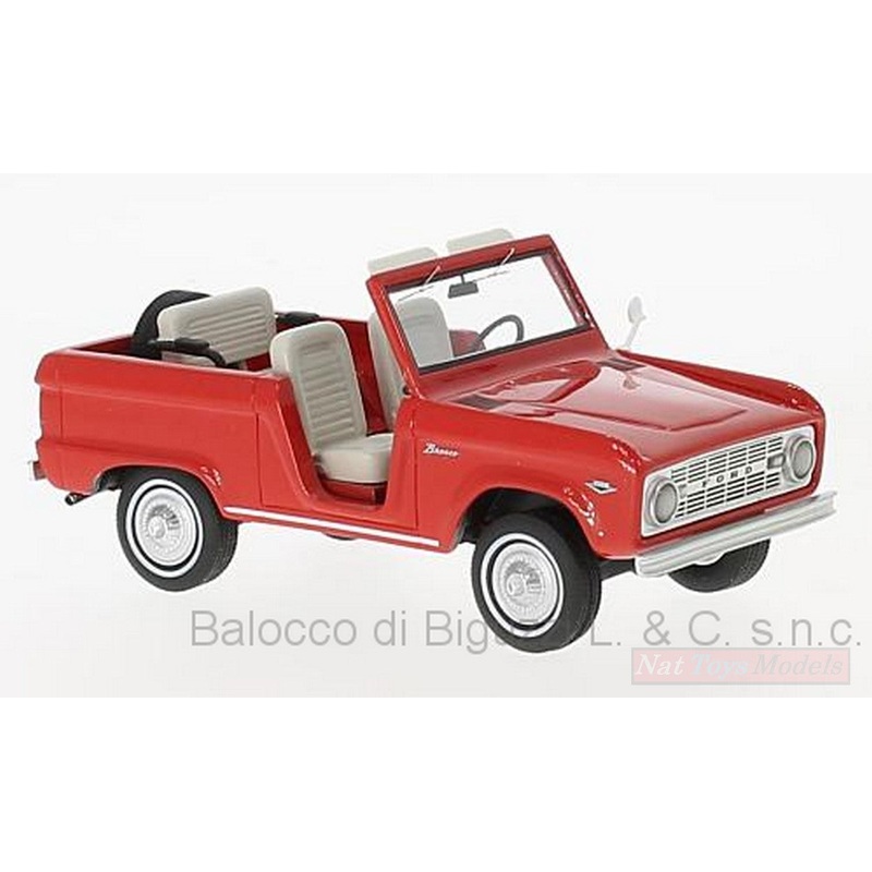 SCALE MODEL COMPATIBLE WITH FORD BRONCO ROADSTER 1966 RED 1:43 NEO SCALE MODELS NEO47210