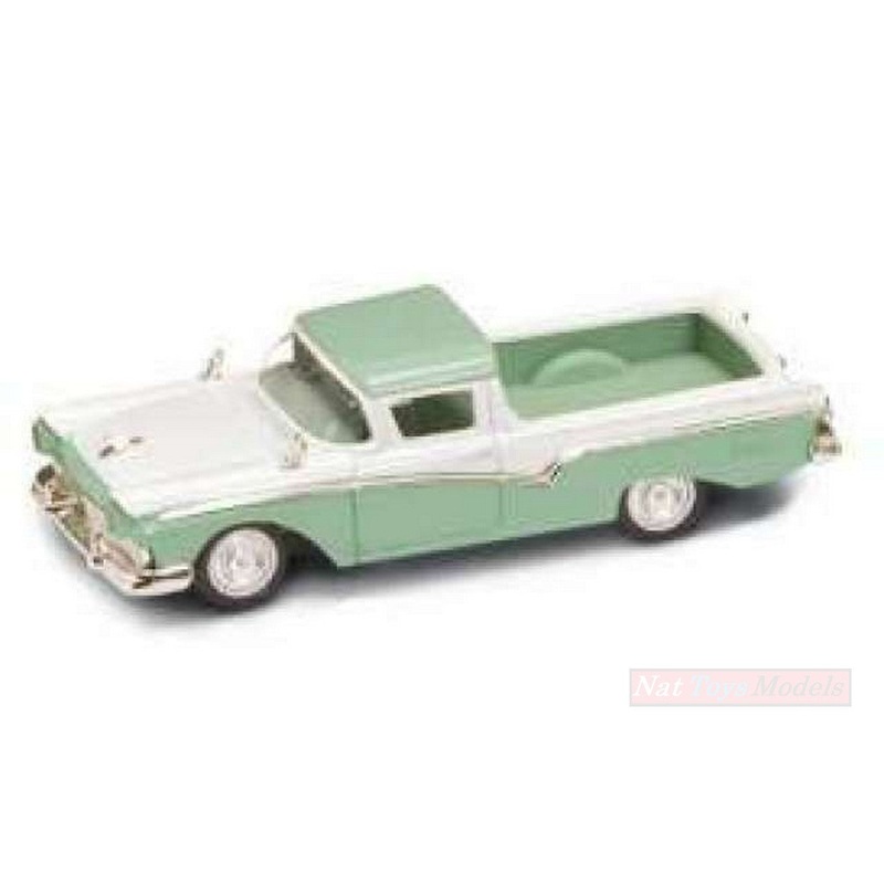 SCALE MODEL COMPATIBLE WITH FORD RANCHERO 1957 LIGHT GREEN/WHITE 1:43 YAT MING YM94215GR