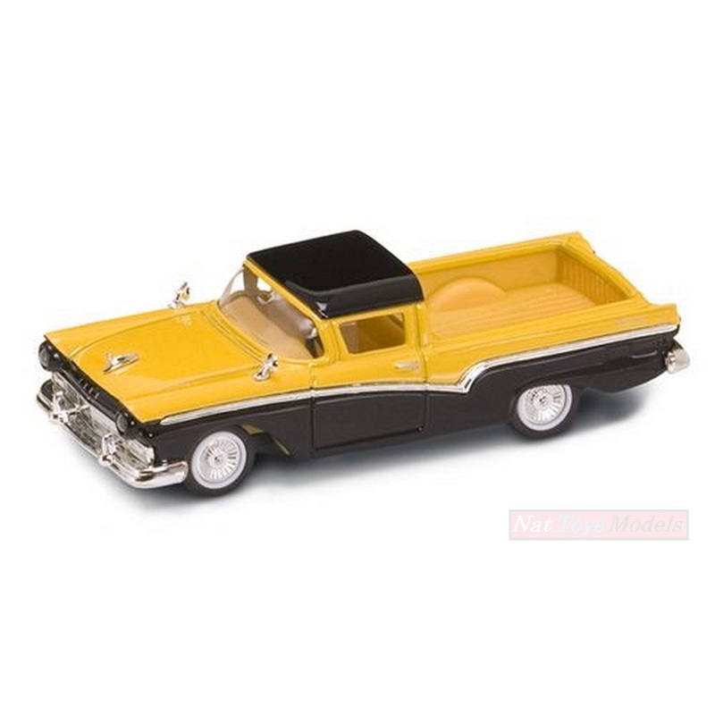 SCALE MODEL COMPATIBLE WITH FORD RANCHERO 1957 YELLOW/BLACK 1:43 YAT MING YM94215Y