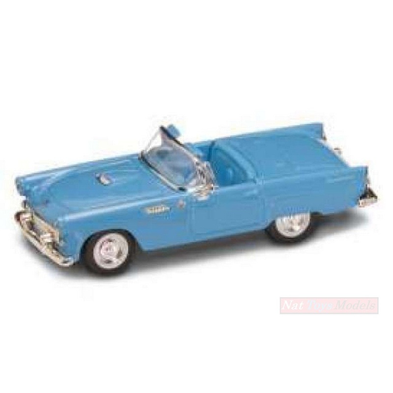 SCALE MODEL COMPATIBLE WITH FORD THUNDERBIRD CONVERTIBLE 1955 BLUE 1:43 LUCKY DIE CAST LDC94228BL