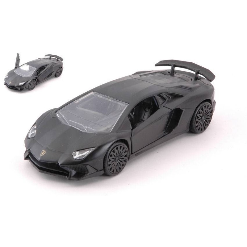 SCALE MODEL COMPATIBLE WITH LAMBORGHINI AVENTADOR SV MATT BLACK 12.5 cm JADA TOYS JADA30109BK
