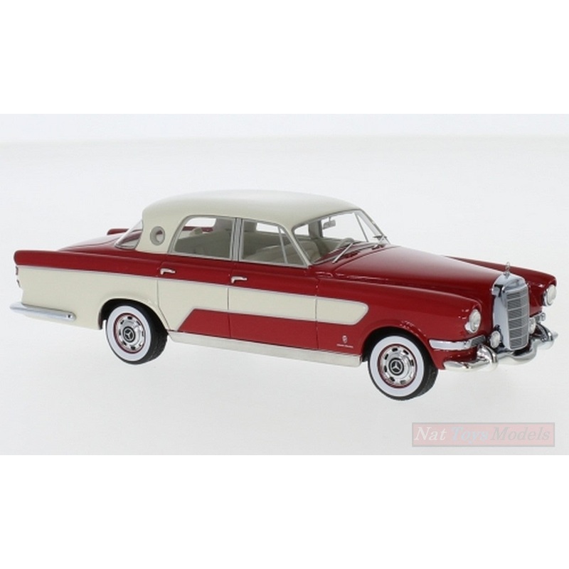 SCALE MODEL COMPATIBLE WITH MERCEDES GHIA 300C SALOON 1956 RED/BEIGE 1:43 NEO SCALE MODELS NEO47290
