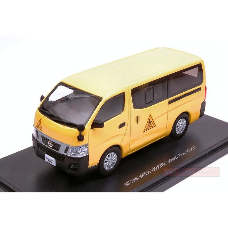 SCALE MODEL COMPATIBLE WITH NISSAN NV350 CARAVAN SCHOOL BUS 2012 YELLOW 1:43 EBBRO EB45597