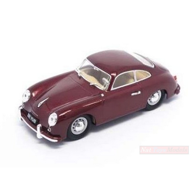 SCALE MODEL COMPATIBLE WITH PORSCHE 356 1956 BURGUNDY 1:43 LUCKY DIE CAST LDC43218BG