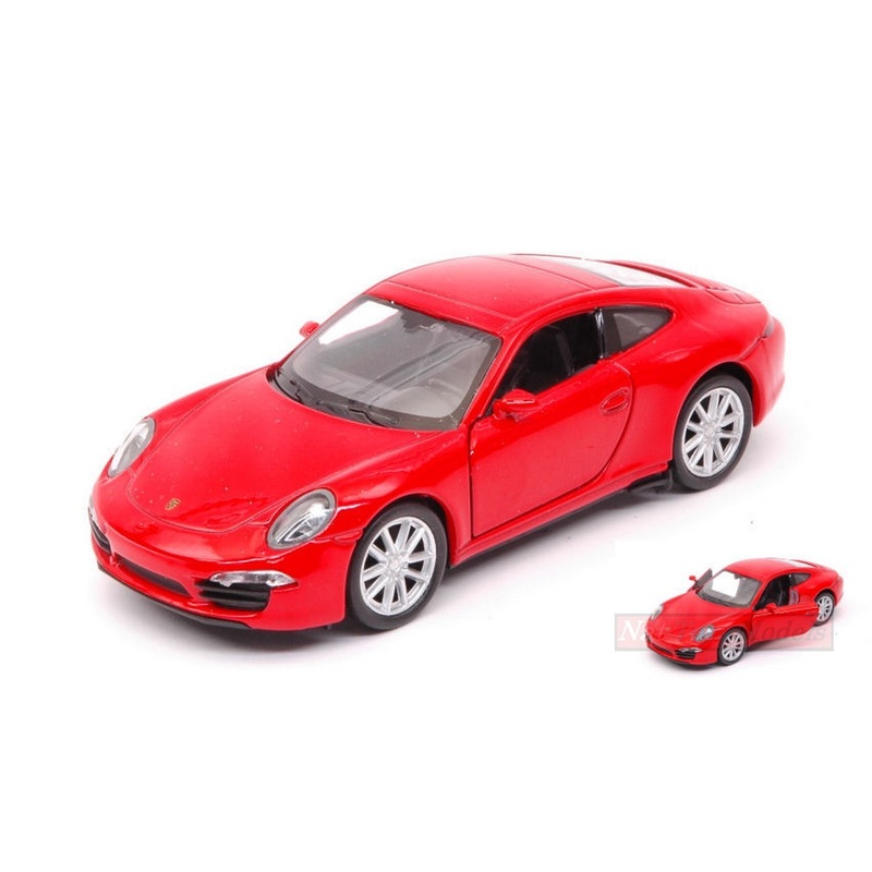 SCALE MODEL COMPATIBLE WITH PORSCHE 911 (991) CARRERA S RED SCALE 1:34-39 cm 11 WELLY WE38513M