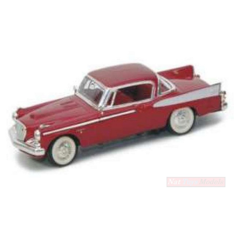 SCALE MODEL COMPATIBLE WITH STUDEBAKER GOLDEN HAWK 1958 DARK RED 1:43 YAT MING YM94254DR